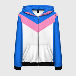 Толстовка 3D на молнии мужская В стиле 90-х ретро спортивная, цвет: 3D-черный