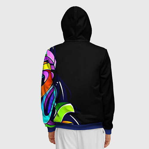 Мужская толстовка на молнии Geon Enduro graffitti / 3D-Синий – фото 4