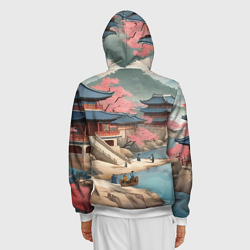 Мужская толстовка на молнии Корея эпоха чосон / 3D-Белый – фото 4