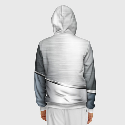 Мужская толстовка на молнии Toyota metalic brend / 3D-Белый – фото 4