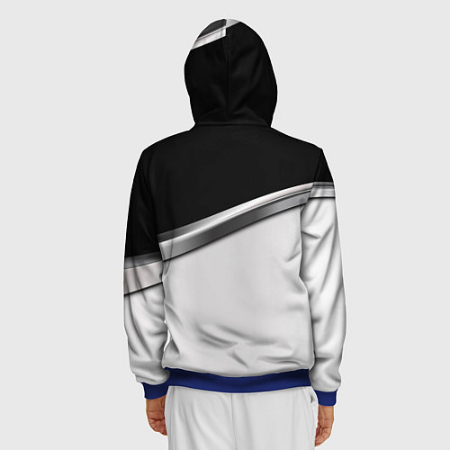 Мужская толстовка на молнии Nissan logo auto / 3D-Синий – фото 4