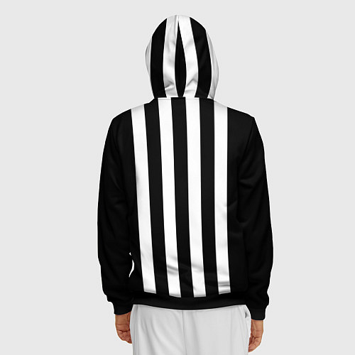 Мужская толстовка на молнии Четыре пингвина / 3D-Черный – фото 4