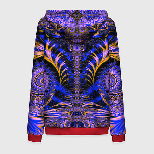 Мужская толстовка на молнии Оптический визуальный стиль / 3D-Красный – фото 2