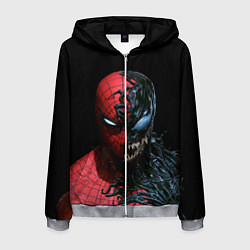 Мужская толстовка на молнии Человек паук симбиот