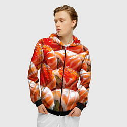 Толстовка 3D на молнии мужская Ролл Филадельфия, цвет: 3D-черный — фото 2