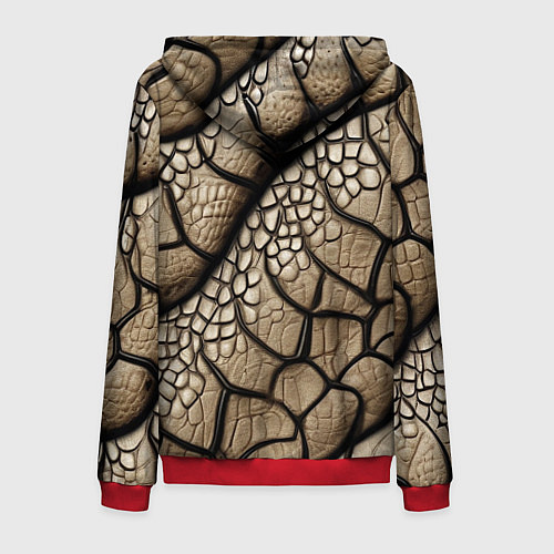 Мужская толстовка на молнии Найди змею / 3D-Красный – фото 2