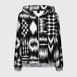 Мужская толстовка на молнии Штриховка - геометрическая абстракция