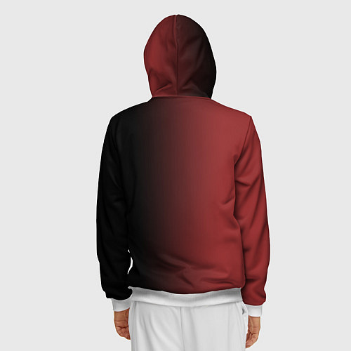 Мужская толстовка на молнии Mazda и череп / 3D-Белый – фото 4