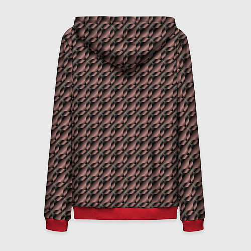 Мужская толстовка на молнии Бронза / 3D-Красный – фото 2