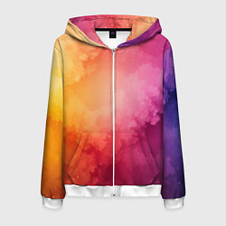 Мужская толстовка на молнии Облака краски