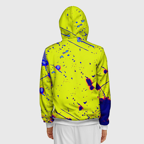 Мужская толстовка на молнии Monster energy краски / 3D-Белый – фото 4