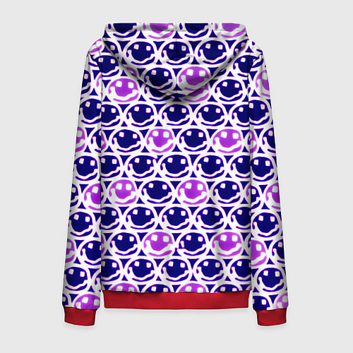 Мужская толстовка на молнии Nirvana neon smile / 3D-Красный – фото 2