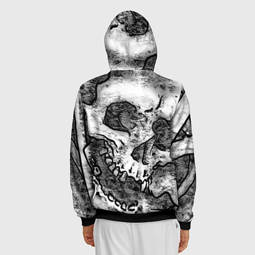 Мужская толстовка на молнии Беззубый / 3D-Черный – фото 4