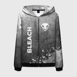 Мужская толстовка на молнии Bleach - grey gradient вертикально