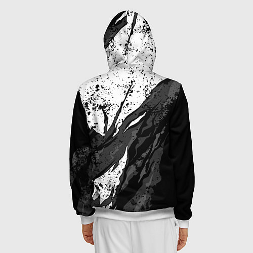 Мужская толстовка на молнии Toyota - белый разрыв / 3D-Белый – фото 4