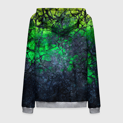Мужская толстовка на молнии Абстракция - acid web / 3D-Меланж – фото 2