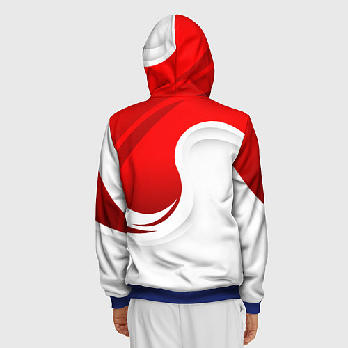 Мужская толстовка на молнии Assassins creed - shadows / 3D-Синий – фото 4