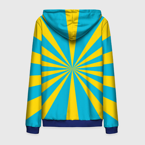 Мужская толстовка на молнии Военно-воздушные силы / 3D-Синий – фото 2