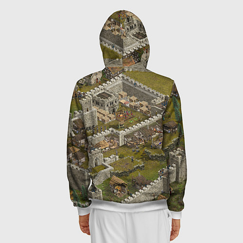 Мужская толстовка на молнии Stronghold Crusader Definitive Edition / 3D-Белый – фото 4