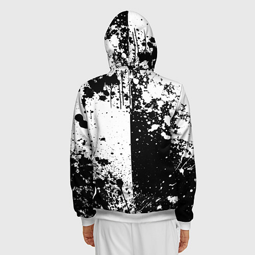 Мужская толстовка на молнии Дота 2 - белые брызги / 3D-Белый – фото 4