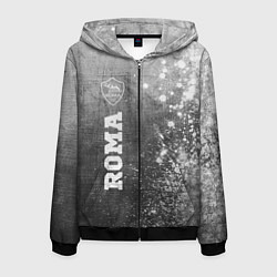 Толстовка 3D на молнии мужская Roma - grey gradient по-вертикали, цвет: 3D-черный
