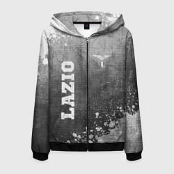 Толстовка 3D на молнии мужская Lazio - grey gradient вертикально, цвет: 3D-черный