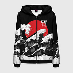 Толстовка 3D на молнии мужская Корпус бойни демонов - Kisatsutai, цвет: 3D-черный