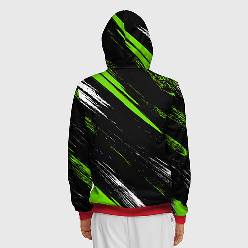Мужская толстовка на молнии Sports suit / 3D-Красный – фото 4