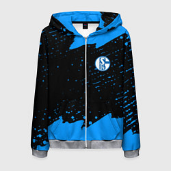 Мужская толстовка на молнии Schalke 04 fc blue color