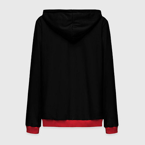 Мужская толстовка на молнии Веном зубастый / 3D-Красный – фото 2