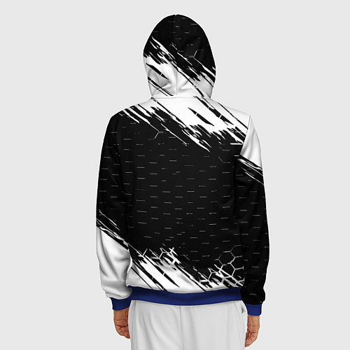 Мужская толстовка на молнии Король и шут краски броня / 3D-Синий – фото 4