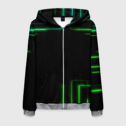 Мужская толстовка на молнии Black green color