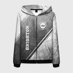Мужская толстовка на молнии Brighton - grey gradient вертикально
