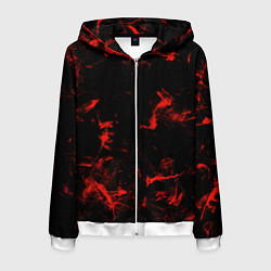 Толстовка 3D на молнии мужская Color red black, цвет: 3D-белый