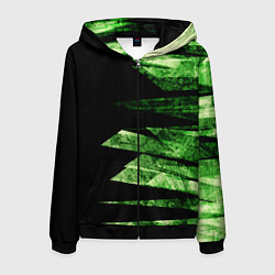 Мужская толстовка на молнии Color green black
