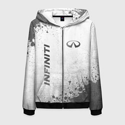 Толстовка 3D на молнии мужская Infiniti - white gradient вертикально, цвет: 3D-черный
