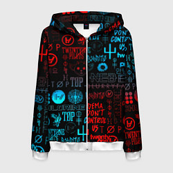 Мужская толстовка на молнии Twenty one pilots rock pattern