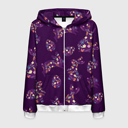 Мужская толстовка на молнии Кролики и яйца