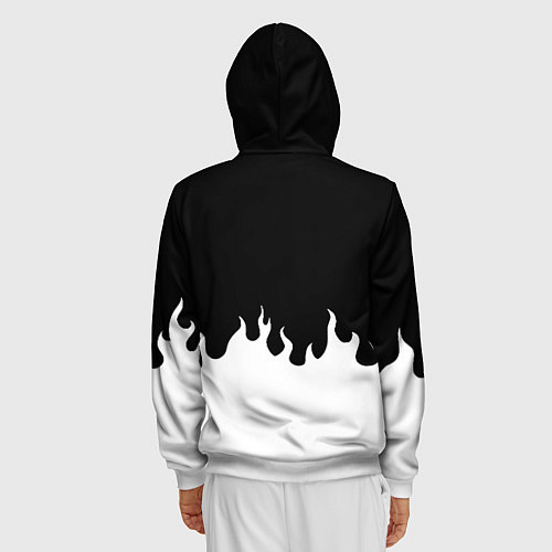 Мужская толстовка на молнии Monster energy red logo / 3D-Белый – фото 4