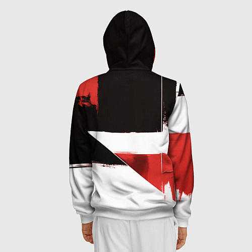 Мужская толстовка на молнии Toyota логотип / 3D-Белый – фото 4