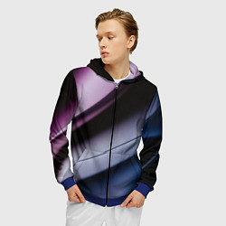 Толстовка 3D на молнии мужская Multicoloured, цвет: 3D-синий — фото 2