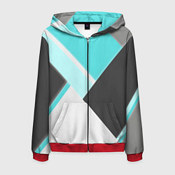 Мужская толстовка на молнии Color black blue