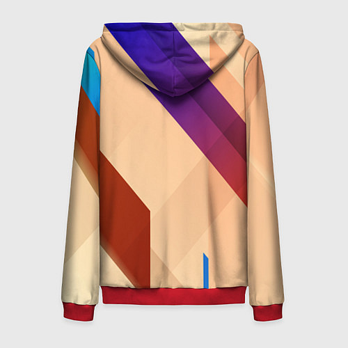 Мужская толстовка на молнии Multicolored / 3D-Красный – фото 2