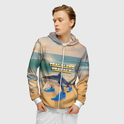 Толстовка 3D на молнии мужская Tralalero Tralala, цвет: 3D-белый — фото 2