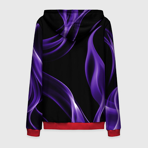 Мужская толстовка на молнии Purple abstraction / 3D-Красный – фото 2