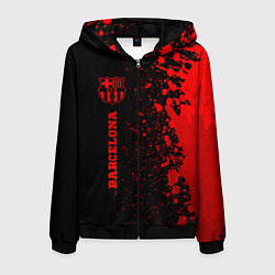 Мужская толстовка на молнии Barcelona - red gradient по-вертикали