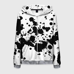 Мужская толстовка на молнии Брызги черной краски