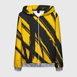Мужская толстовка на молнии Абстракция на желтом