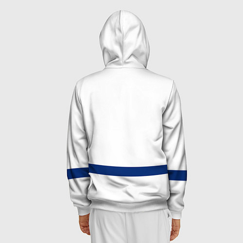 Мужская толстовка на молнии Торонто Мейпл Лифс - хоккейная команда / 3D-Белый – фото 4