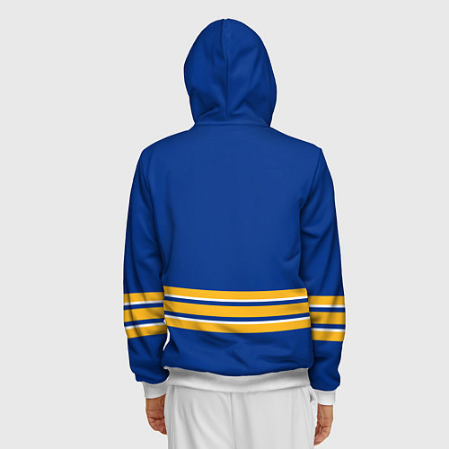 Мужская толстовка на молнии Баффало Сейбрз хоккей / 3D-Белый – фото 4